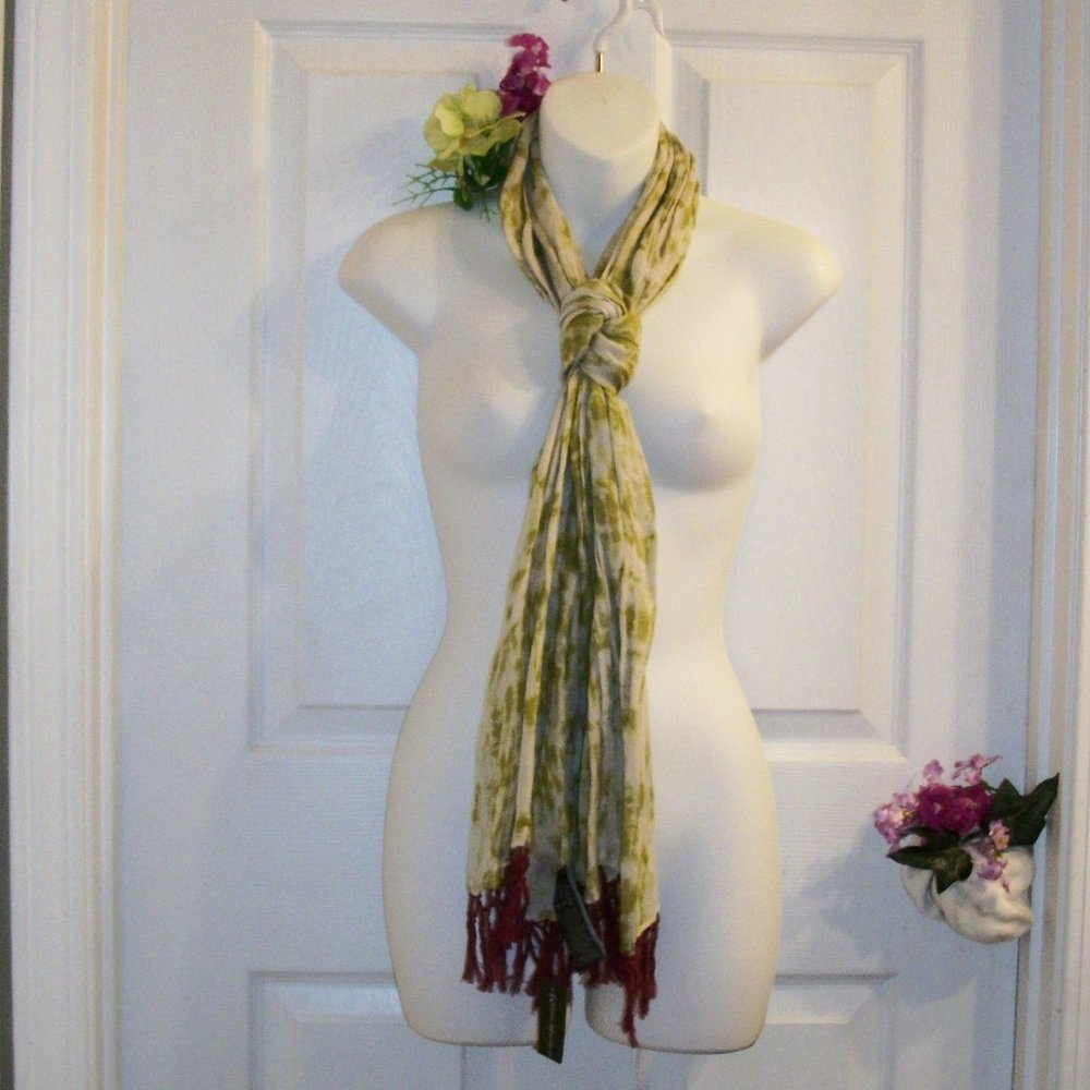 EDDIE BAUER Tie Dye Scarf NWT 72" X 21"
